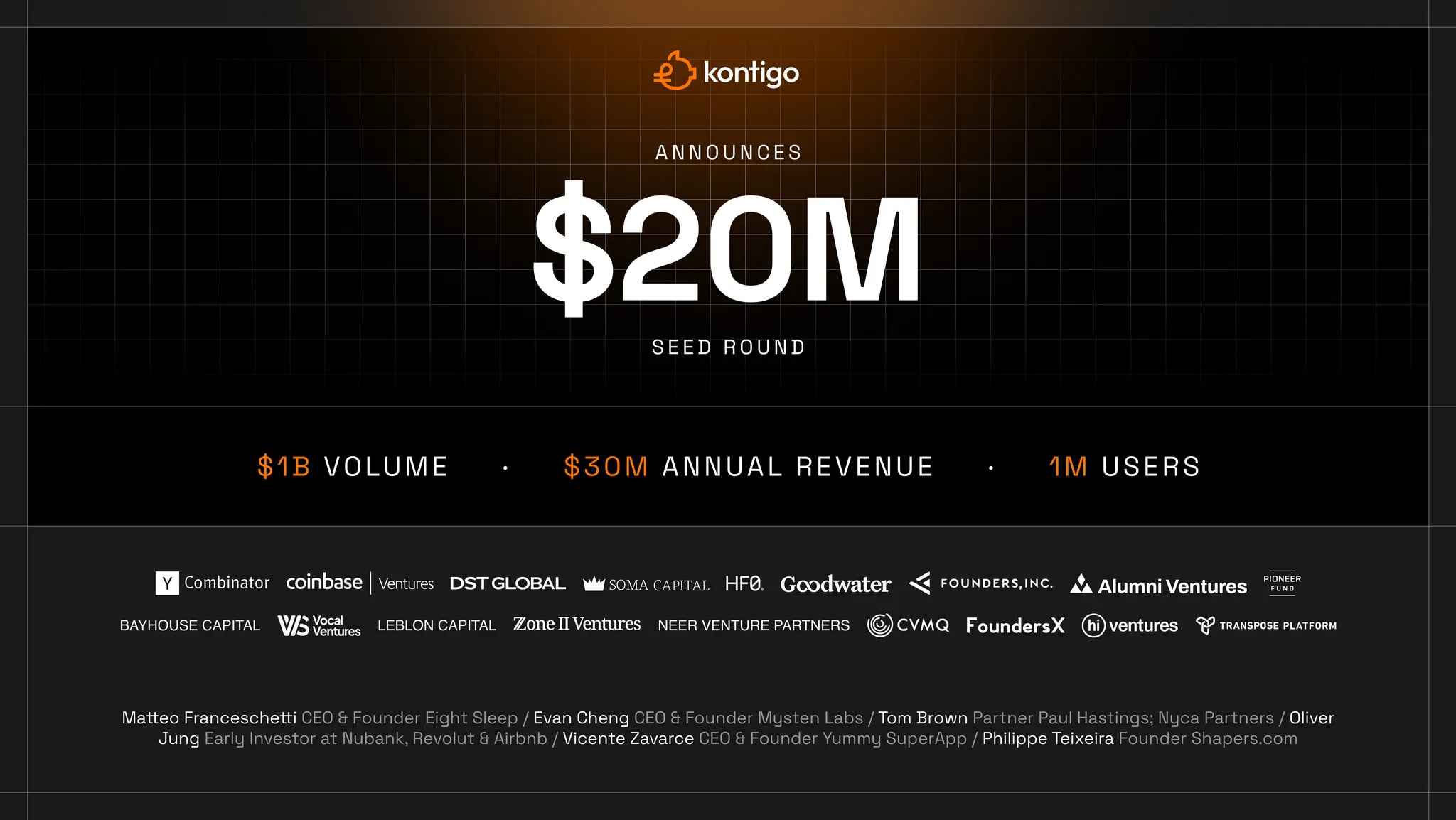 Kontigo $20M Seed Round